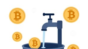 Футуристическая иллюстрация трендов рынка биткоин-кранов и прогнозов по выплатам в Satoshi от Societybitcoin на 2026 год